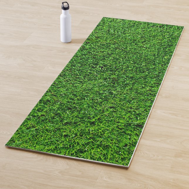 Tapis De Yoga Green Grass Field Modèle branché Nature Fitness (En situation)