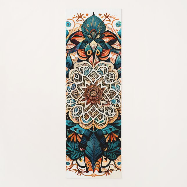 Tapis De Yoga Green Mandala Harmony Yoga Mat (Un Côté) (Devant)