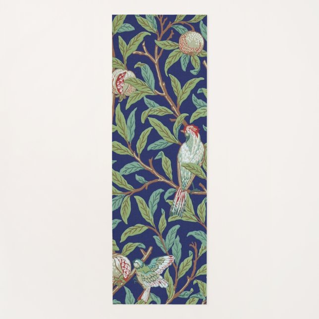Tapis De Yoga Grenade et Petit Oiseau, William Morris (Devant)