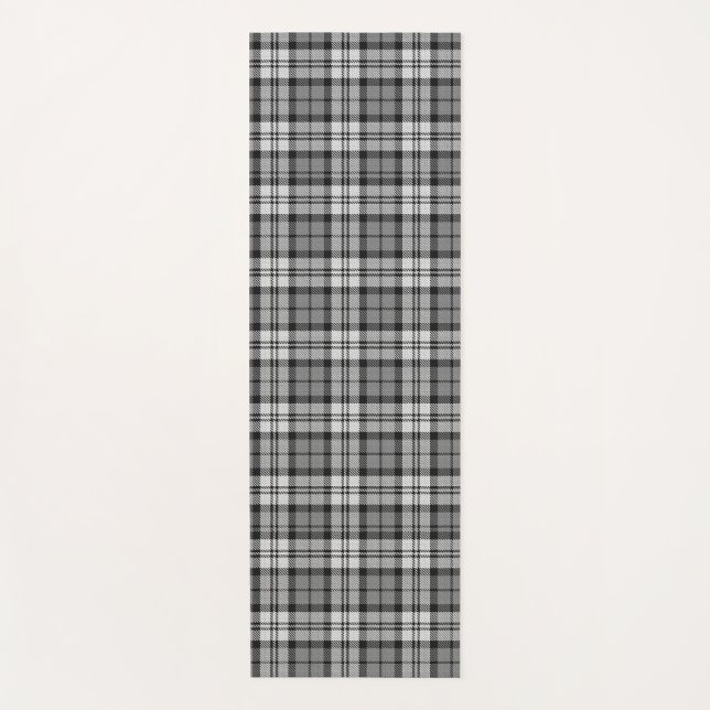 Tapis De Yoga Gris Blackwatch Tartan Design Plaid (Devant)