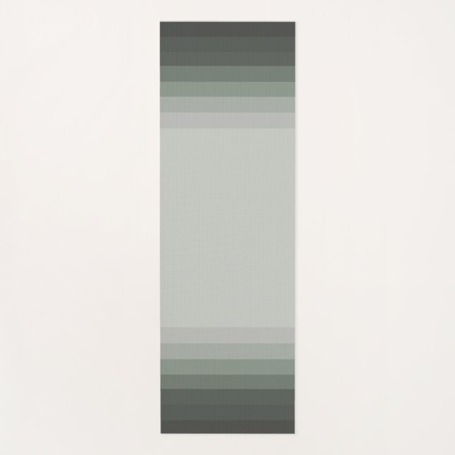Tapis de yoga gris rayé multicolore (Devant)