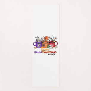 Tapis De Yoga happy halloween thanksgiving noël drôle infirmière