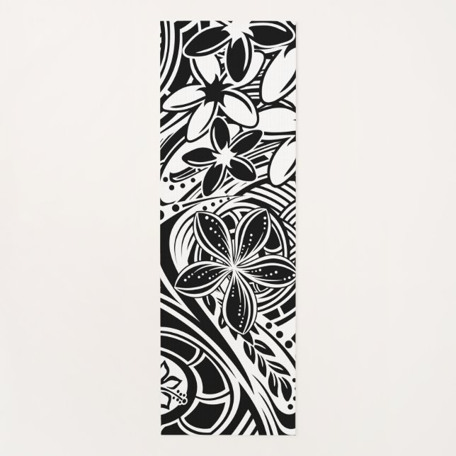 Tapis De Yoga Hawaï - Samoan - Conception tribale polynésienne d (Devant)