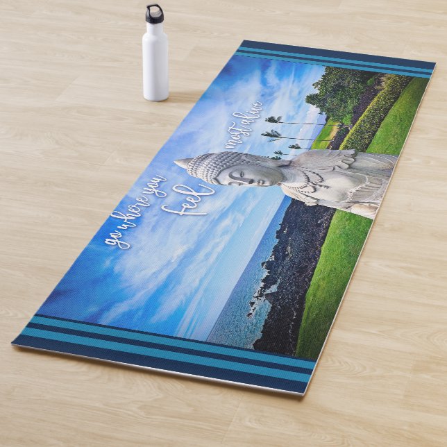 Tapis De Yoga Hawaii Bouddha Photo Citation Inspirationnelle Tro (En situation)