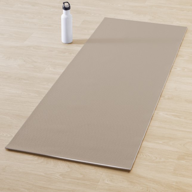 Tapis De Yoga Hummus Beige, Brown clair, couleur solide neutre (En situation)