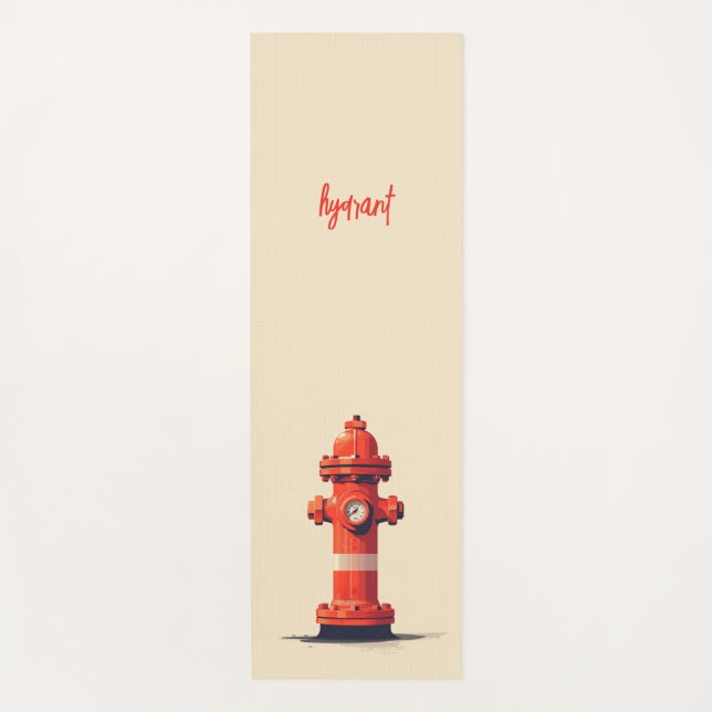 Tapis De Yoga Hydrant orange (Devant)