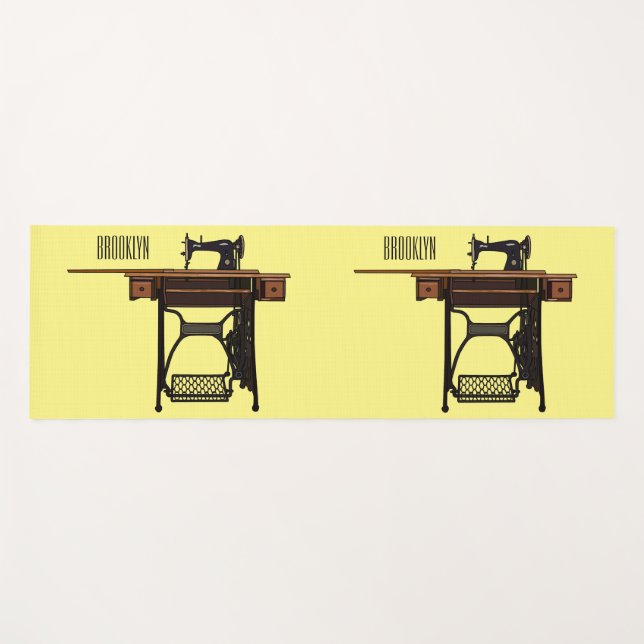 Tapis De Yoga Illustration de la machine à coudre (Devant (Horizontal))