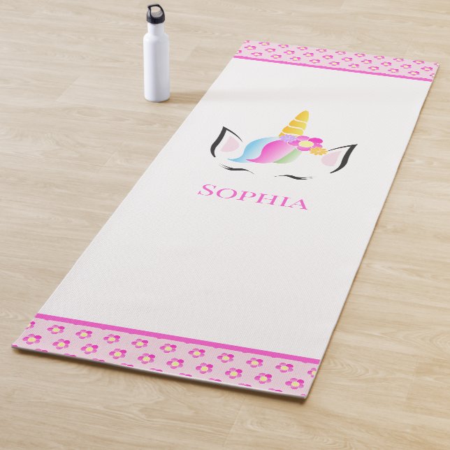 Tapis De Yoga Illustration de l'Unicorne magique personnalisée r (En situation)