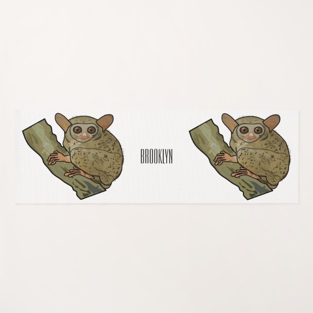 Tapis De Yoga Illustration de Tarsier (Devant (Horizontal))