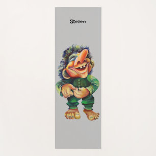 Tapis De Yoga Illustration de troll drôle scandinave aquarelle