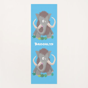 Tapis De Yoga Illustration drôle de mammouth laineux