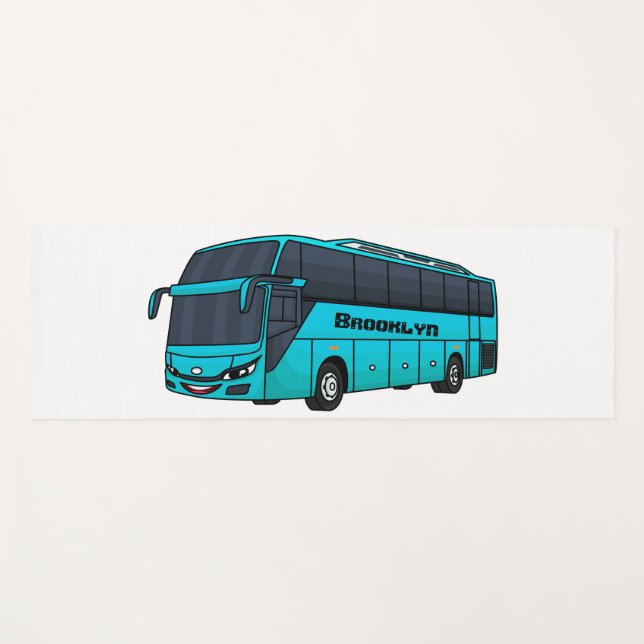 Tapis De Yoga Illustration d'un autobus à passagers moderne (Devant (Horizontal))