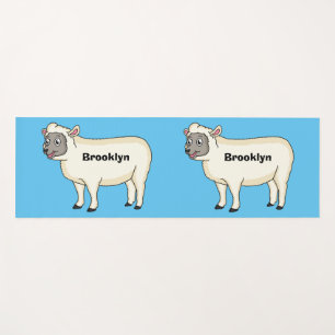 Tapis De Yoga Illustration d'un mouton joyeux
