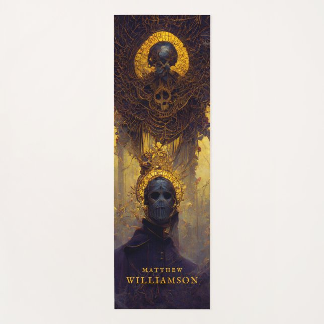 Tapis De Yoga Imaginaire Gothique Sombre Décès Avec Votre Nom Pl (Devant)