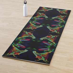 Tapis De Yoga Imaginaire Lily Abstrait Flower Art