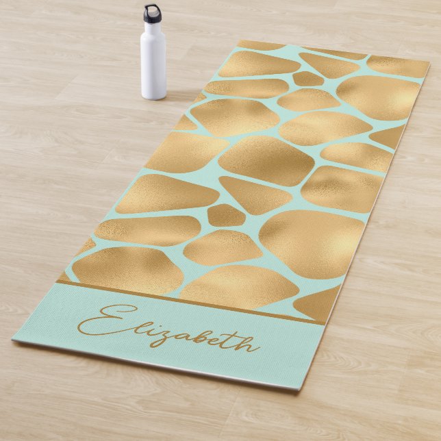 Tapis De Yoga Impression de girafe (En situation)