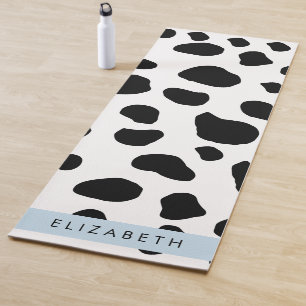 Tapis De Yoga Impression De Vache, Spots De Vache, Noir Et Blanc