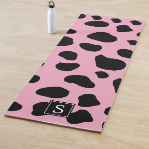 Tapis De Yoga Impression de vache, Spots de vache, Vache rose, M