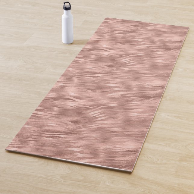 Tapis De Yoga Impression Zebra rose Chic (En situation)