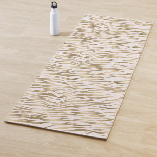 Tapis De Yoga Impression Zèbre Or