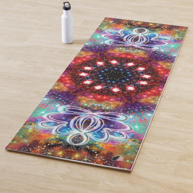 Tapis De Yoga Incandescence Zen Lotus Star Kaleid (En situation)