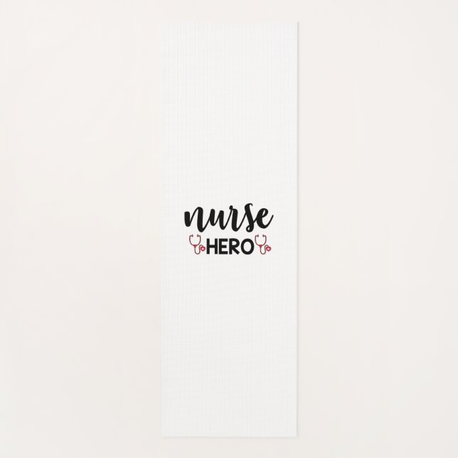 Tapis De Yoga Infirmière Cadeau Infirmière Hero (Devant)