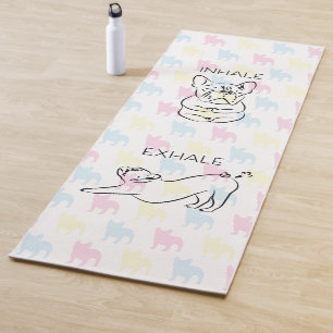 Tapis De Yoga Inhalez exhalent le bouledogue français
