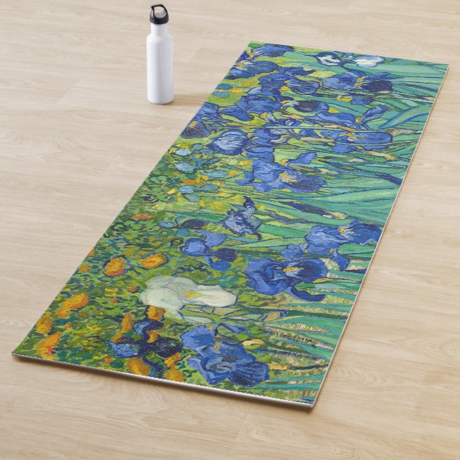 Tapis De Yoga Irises de Van Gogh. (En situation)