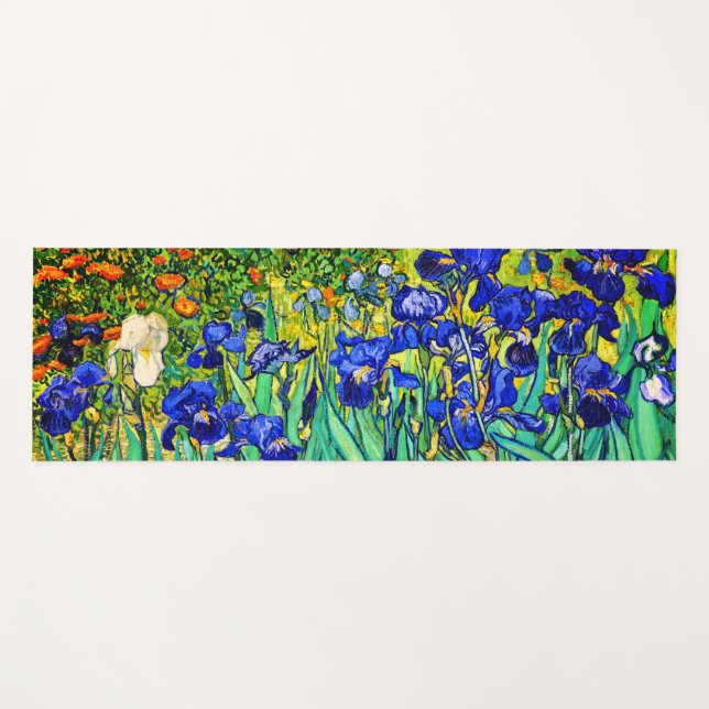 Tapis De Yoga Irises par Vincent Van Gogh (Devant (Horizontal))