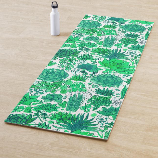 Tapis De Yoga Jardin succulent (En situation)