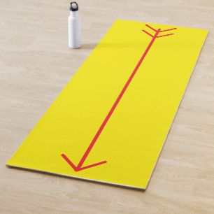 Tapis de yoga jaune et rouge Arrow
