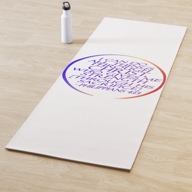 Tapis De Yoga Je peux faire tout par le Christ Bible Verse (En situation)