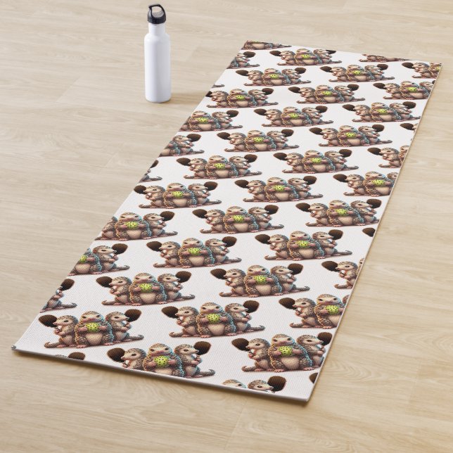 Tapis De Yoga Je suis chatouillé que cette chiche aime chicoter (En situation)