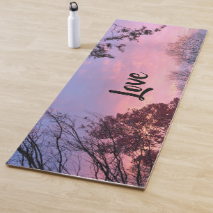 Tapis De Yoga Joli coucher de soleil automnal