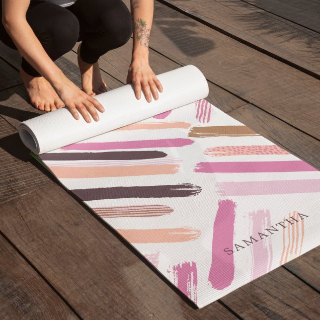 Tapis De Yoga Joli pinceau Motif (Créateur téléchargé)