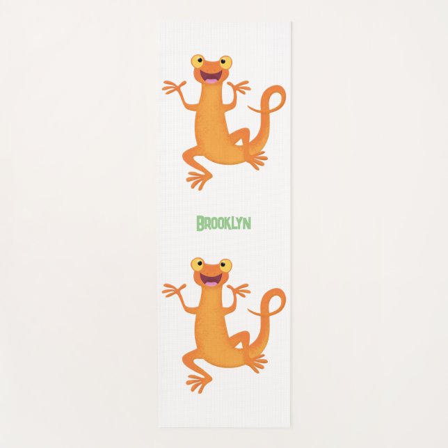Tapis De Yoga Joli triton orangé joyeux (Devant)