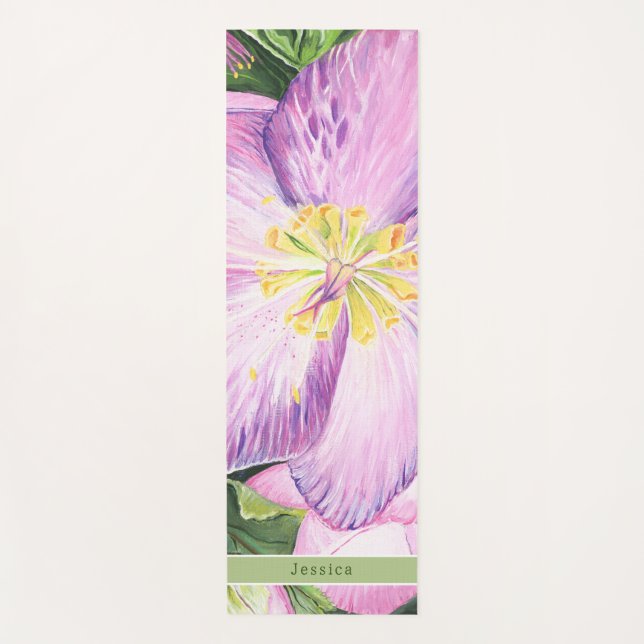 Tapis De Yoga Joli yoga floral (Devant)