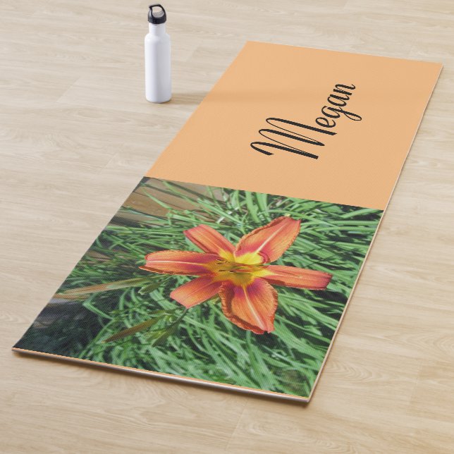 Tapis De Yoga Jolie Orange Lily Photo (En situation)