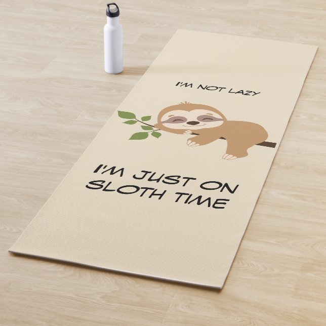Tapis De Yoga Jote Sloth Humour Fitness Girly Drôle Citation (En situation)