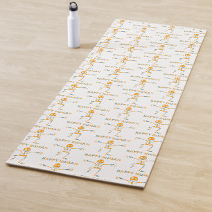 Tapis De Yoga Joyeux squelette humain céramique