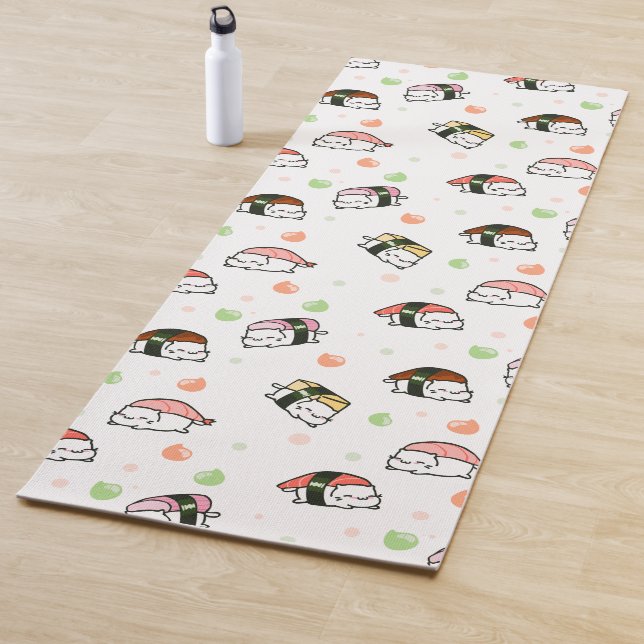 Tapis De Yoga Kawaii Neko Nigiri (En situation)