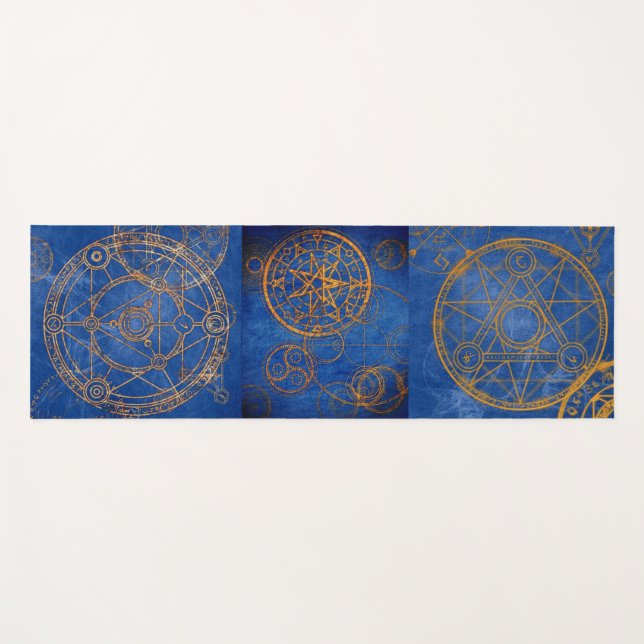 Tapis De Yoga La géométrie sacrée orientée de yoga avec des (Devant (Horizontal))