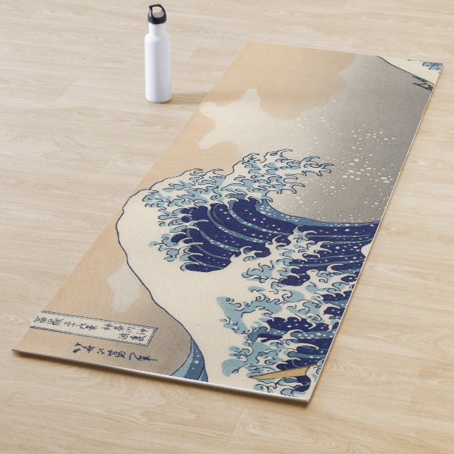 Tapis De Yoga La Grande Vague au large de Kanagawa Hokusai (En situation)