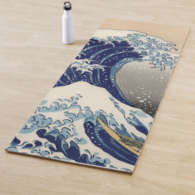 Tapis De Yoga La Grande Vague au large de Kanagawa Hokusai (En situation)