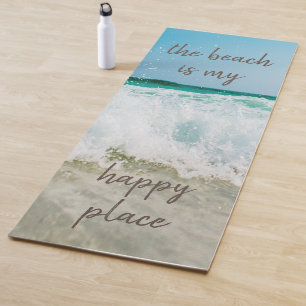 Tapis De Yoga La plage est mon endroit heureux