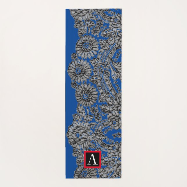 TAPIS DE YOGA LACE ET BUTTERFLIES NOIRS YOGA MAT INITIALE PERSON (Dos)