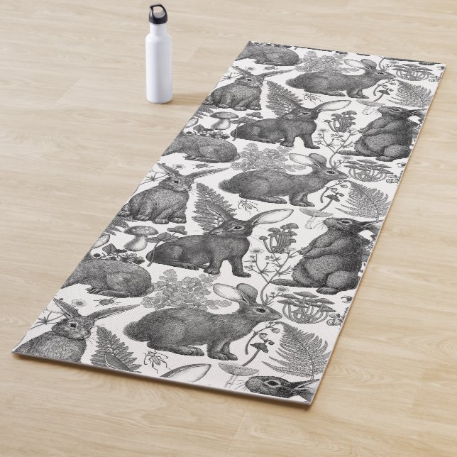 Tapis De Yoga Lapins et flore boisée 2 Yoga Mat (En situation)