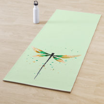 L'aquarelle de la libellule d'eau la nature verte