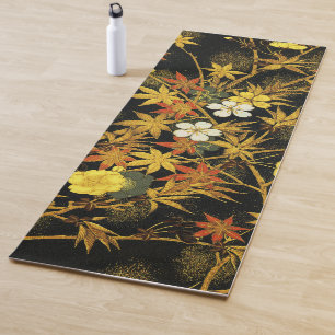 Tapis De Yoga L'automne japonais laisse l'art classique antique 