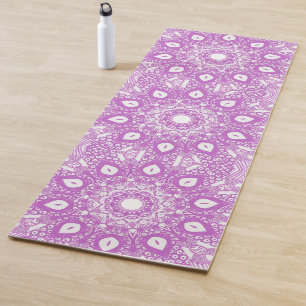 Tapis De Yoga Lavande Abstraite, Kaleidoscope Mandala Yoga Mats